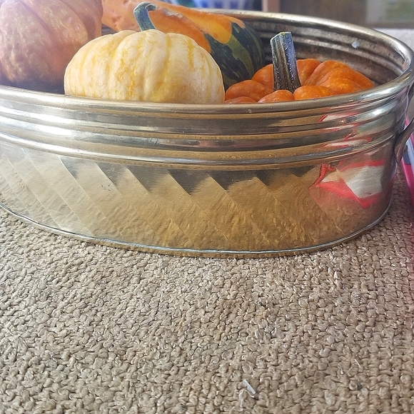 Vtg brass vase holder - Picture 2 of 12